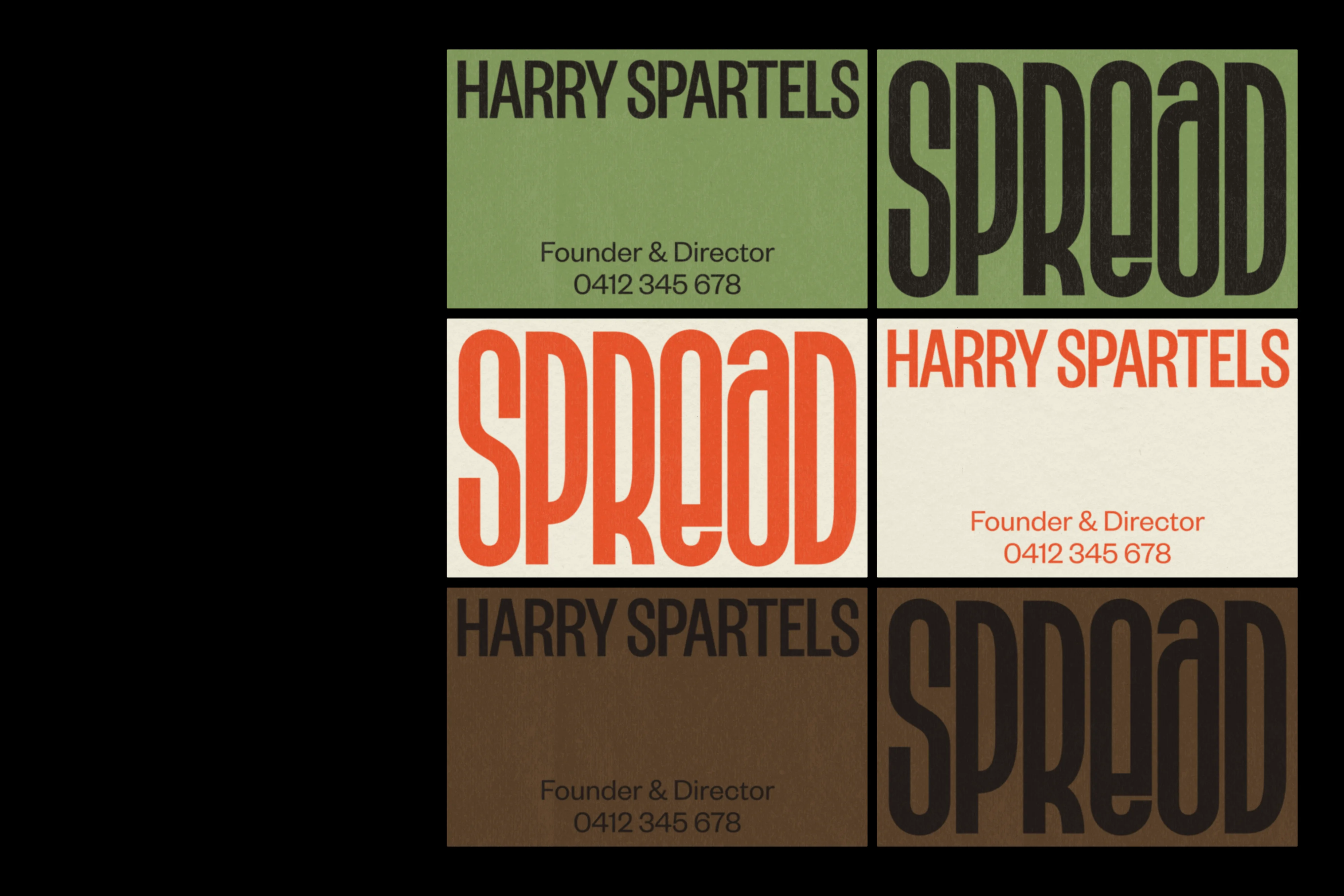 Business Card Design for Spread Asset Finance